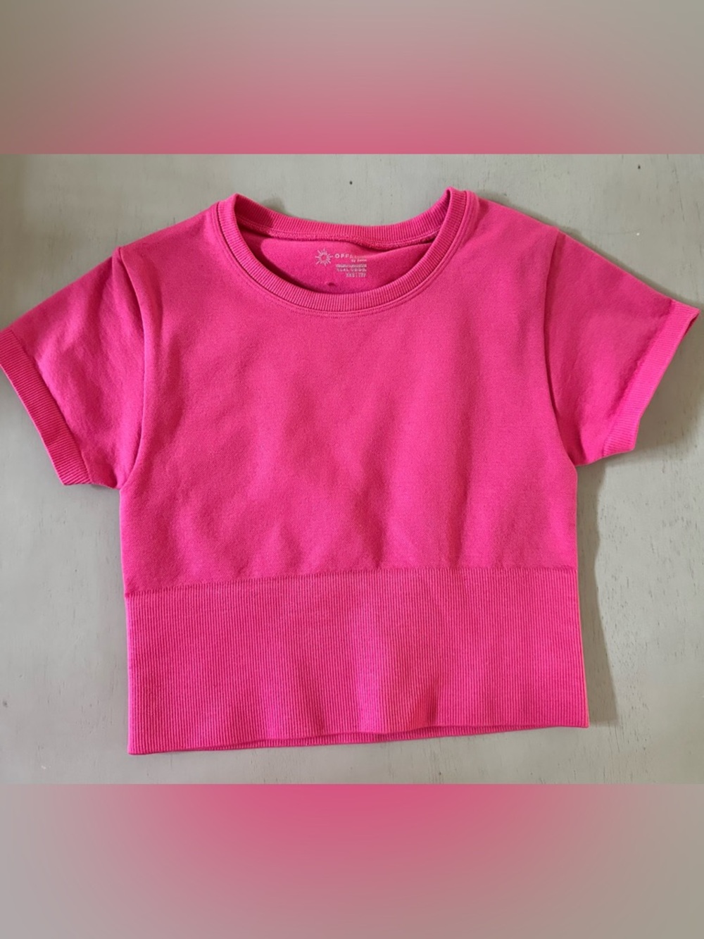 Offline by aerie hot pink baby tee shirt - size xxs